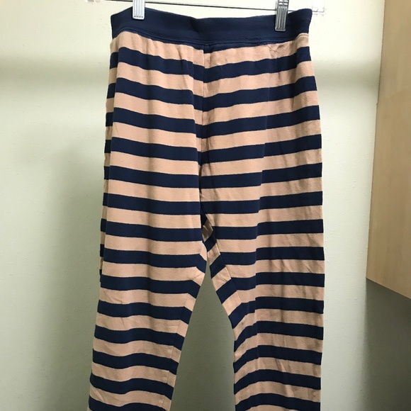 Leveret Mens Small Brown and Navy Striped Cotton PJs - Picture 5 of 7